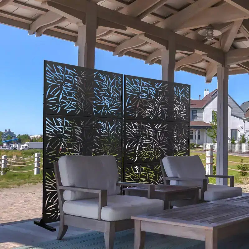 Dovelina Metal Outdoor Privacy Screen Freestanding Patio Decorative Screens