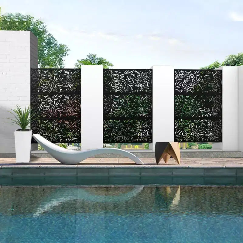 Dovelina Metal Outdoor Privacy Screen Freestanding Patio Decorative Screens