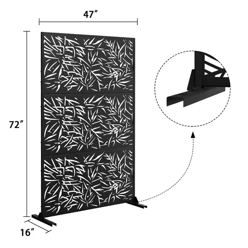 Dovelina Metal Outdoor Privacy Screen Freestanding Patio Decorative Screens