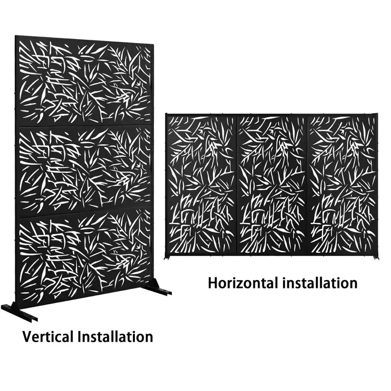 Dovelina Metal Outdoor Privacy Screen Freestanding Patio Decorative Screens