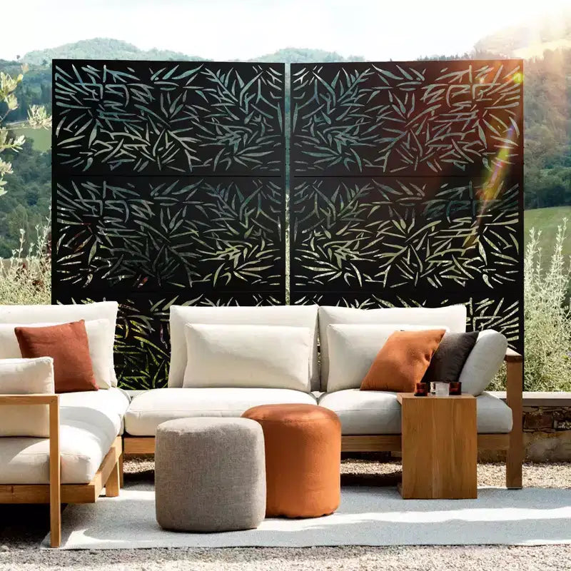 Dovelina Metal Outdoor Privacy Screen Freestanding Patio Decorative Screens