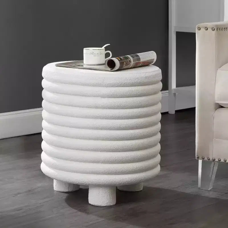 JONATHAN Y Evans 18 Minimalist Modern 3-Legged Drum Indoor/Outdoor Accent Table