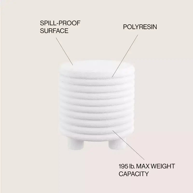 JONATHAN Y Evans 18 Minimalist Modern 3-Legged Drum Indoor/Outdoor Accent Table