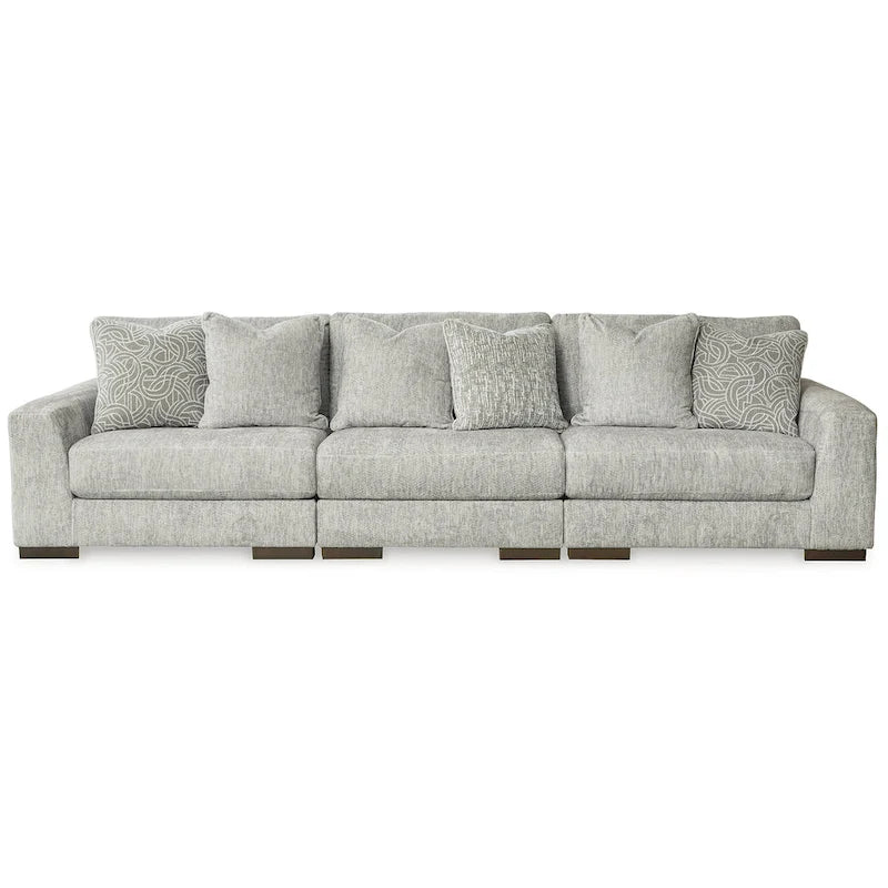 Signature Design by Ashley Regent Park Pewter 3-Piece Sofa - 137W x 44D x 39H