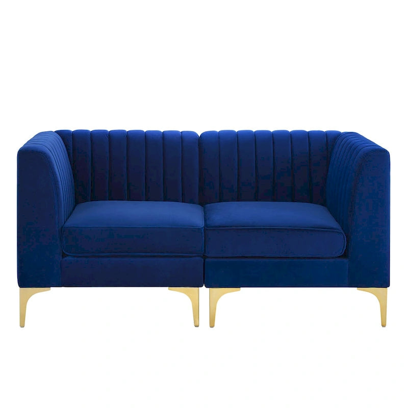 Triumph Channel Tufted Performance Velvet Loveseat