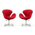Manhattan Comfort Chrome Adjustable Swivel Chair (Set of 2)