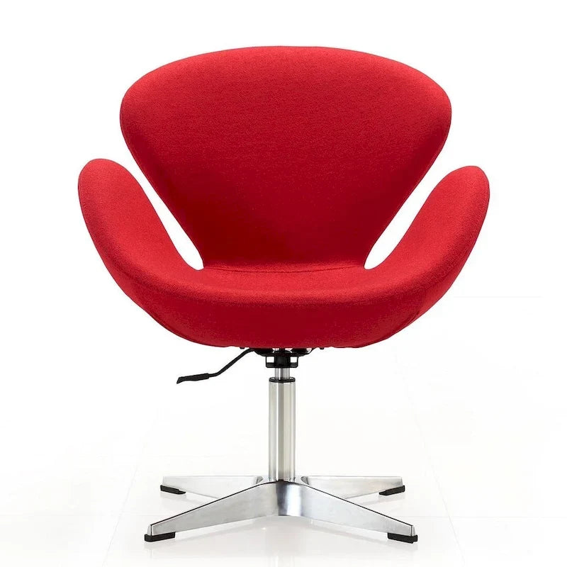 Manhattan Comfort Chrome Adjustable Swivel Chair (Set of 2)
