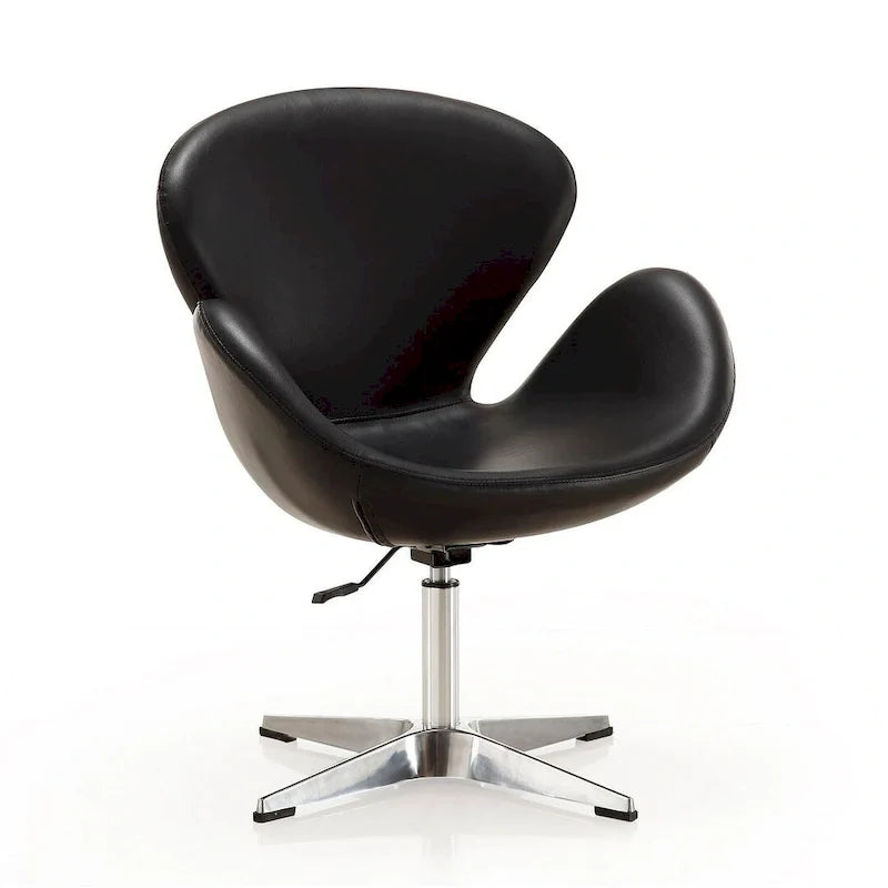 Manhattan Comfort Chrome Adjustable Swivel Chair (Set of 2)