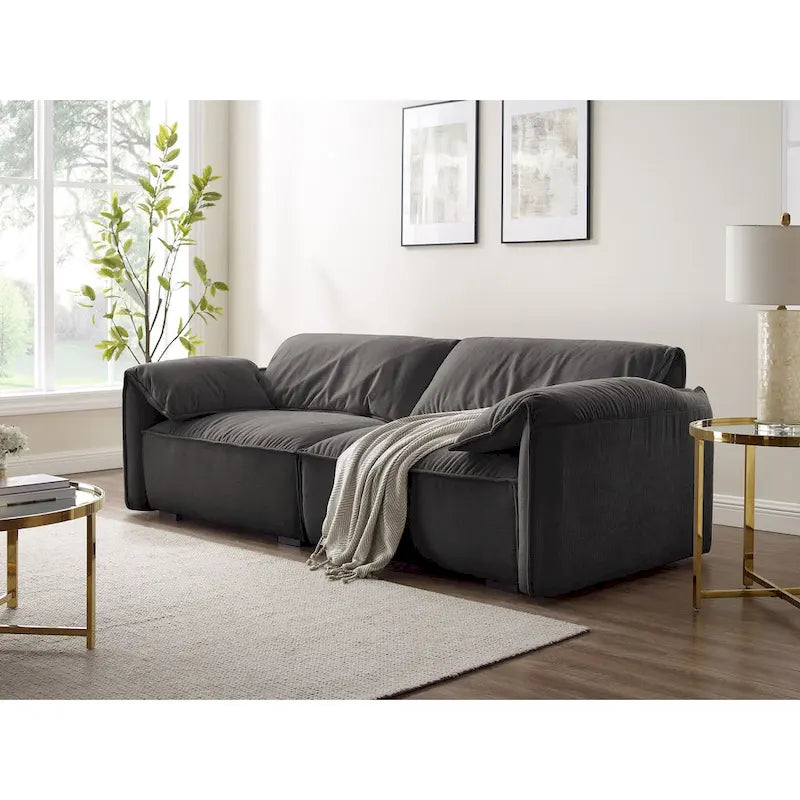 VANOMi 88.6 inch Modern Sofa, Leisure Couch For Gaming Room Living Room - 75' x 24'
