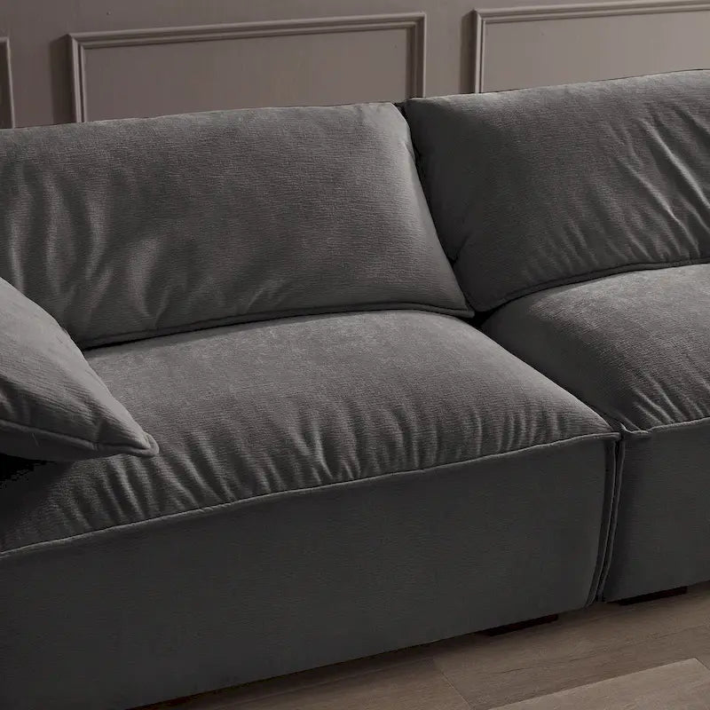 VANOMi 88.6 inch Modern Sofa, Leisure Couch For Gaming Room Living Room - 75' x 24'