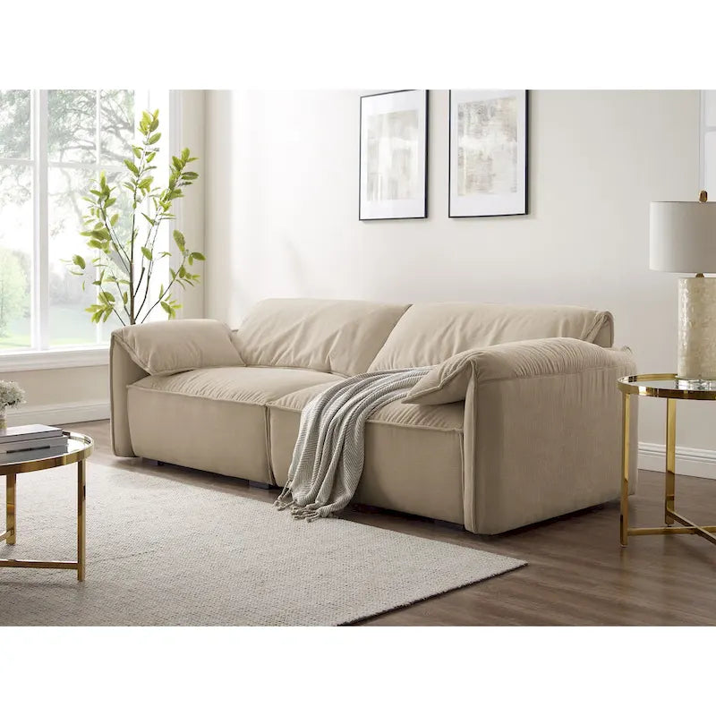 VANOMi 88.6 inch Modern Sofa, Leisure Couch For Gaming Room Living Room - 75' x 24'