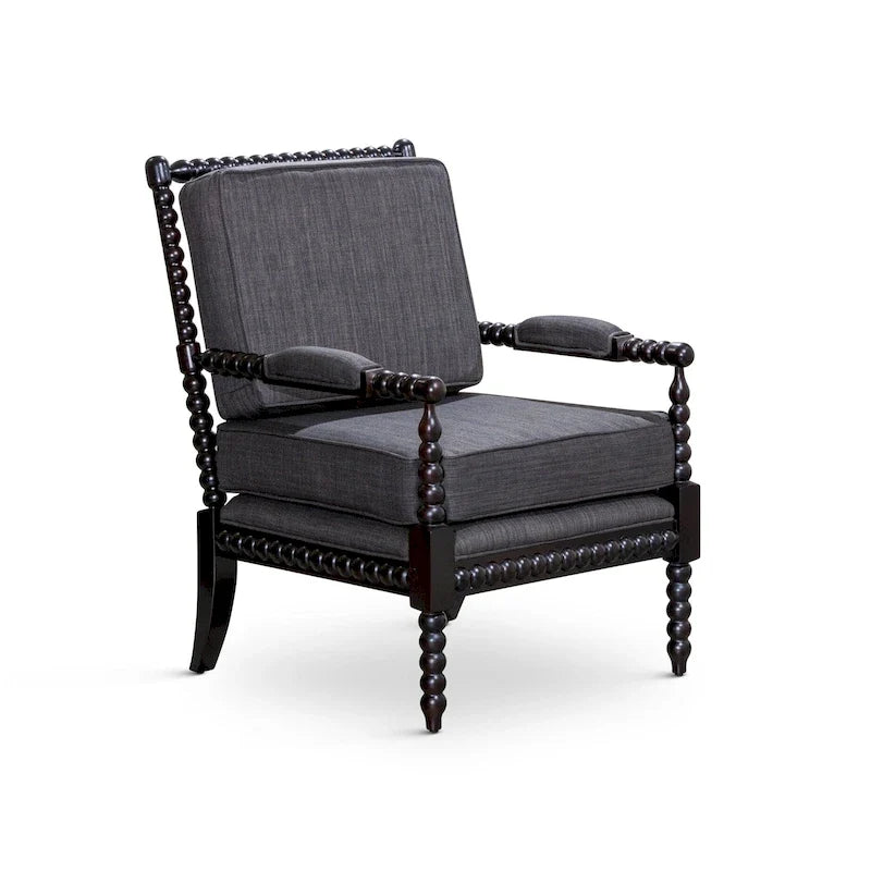 Spindle Fabric Arm Chair