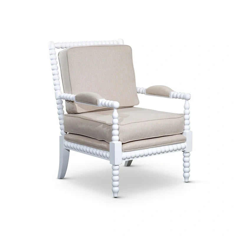 Spindle Fabric Arm Chair