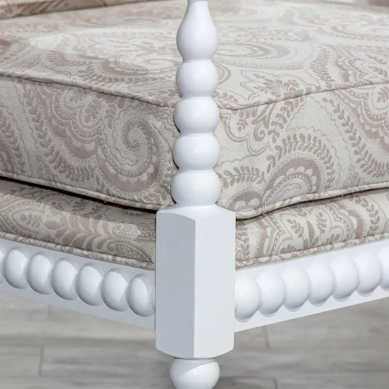 Spindle Fabric Arm Chair