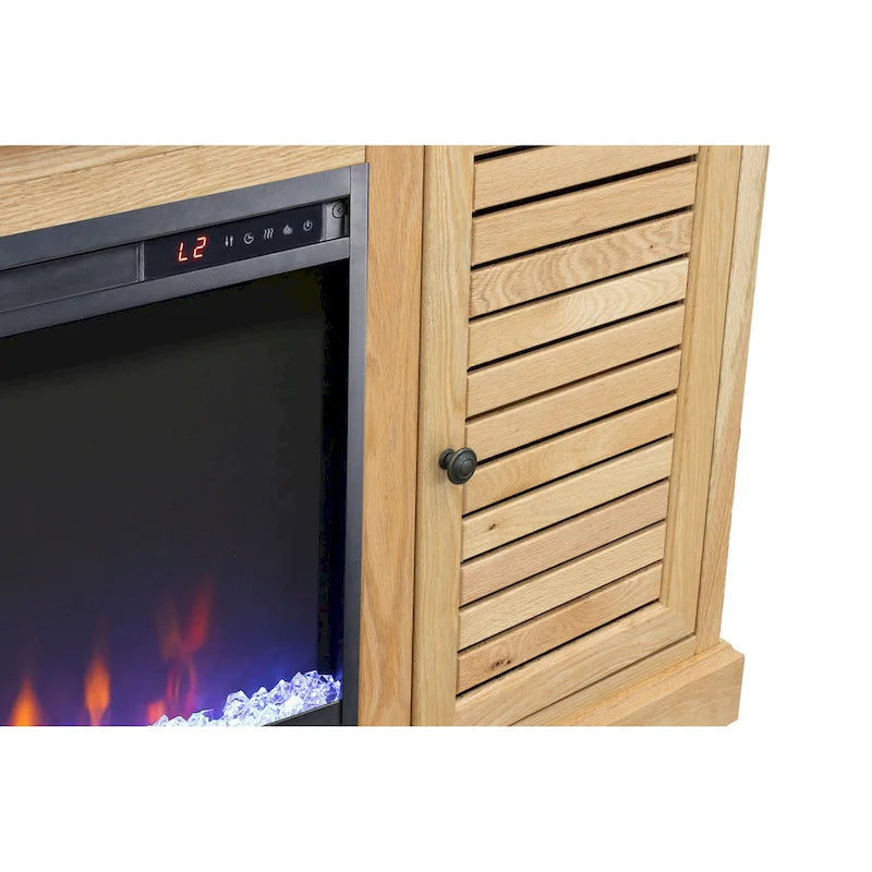 Bridgevine Home Topanga 68 inch Electric Fireplace TV Console for TVs up to 80 inches