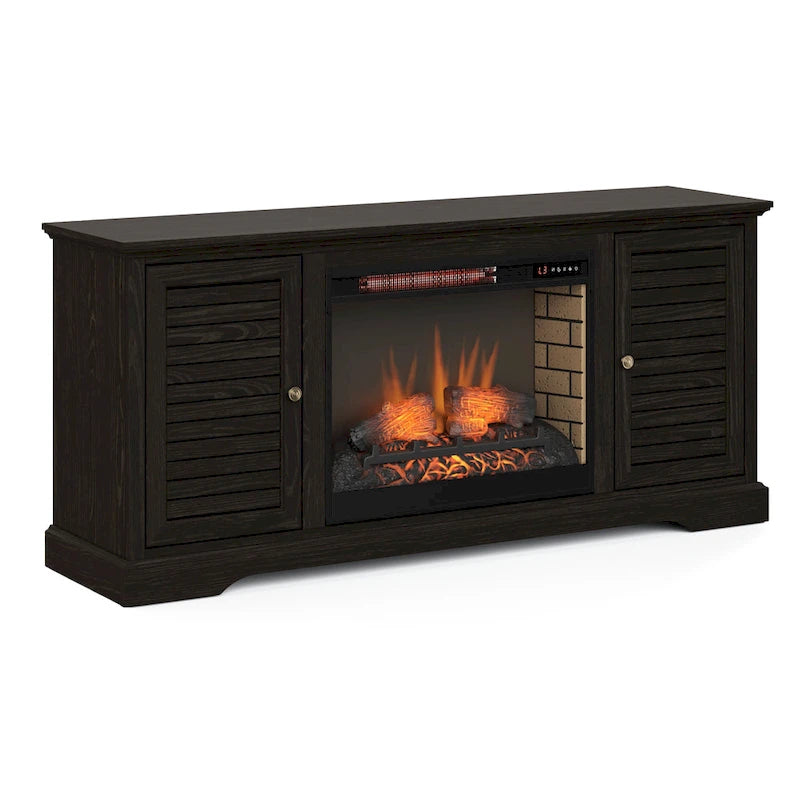 Bridgevine Home Topanga 68 inch Electric Fireplace TV Console for TVs up to 80 inches