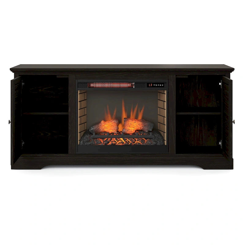 Bridgevine Home Topanga 68 inch Electric Fireplace TV Console for TVs up to 80 inches