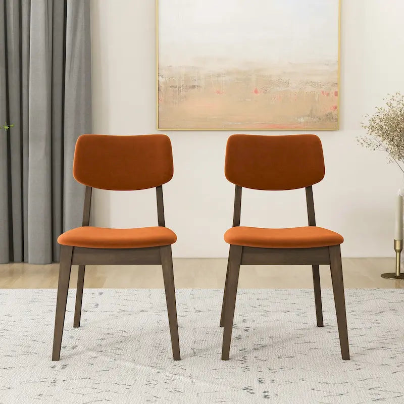 Mid-Century Velvet Dining Chair (Set of 2)
