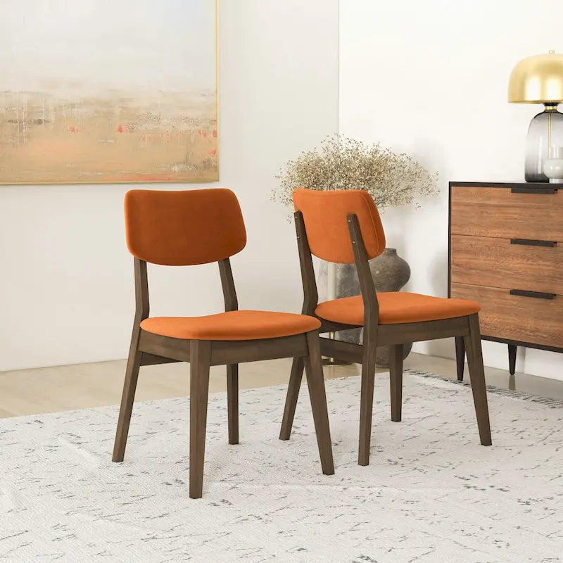 Mid-Century Velvet Dining Chair (Set of 2)