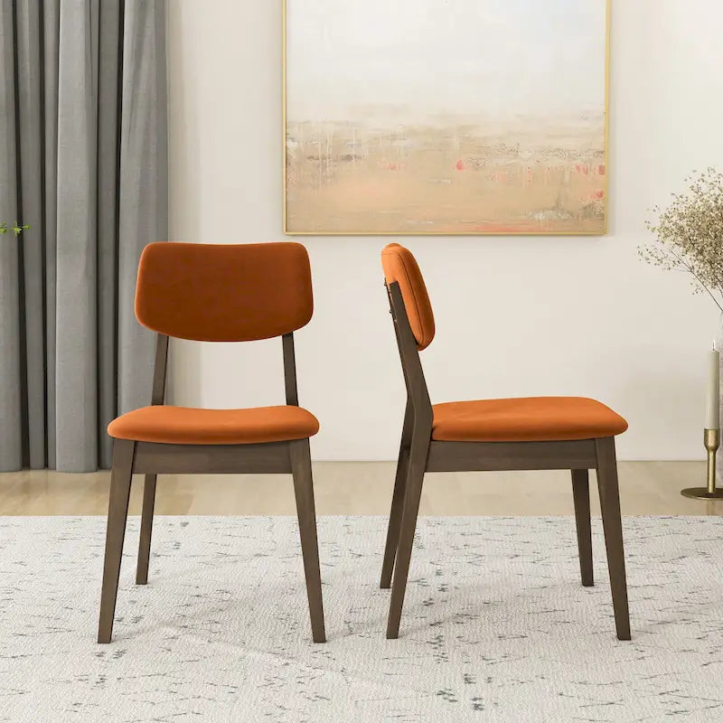 Mid-Century Velvet Dining Chair (Set of 2)