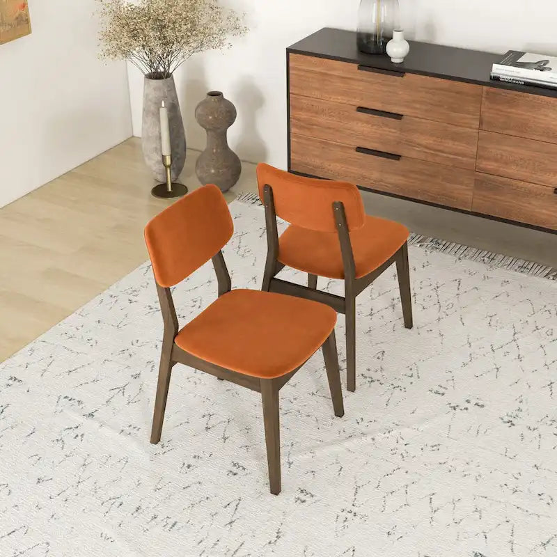 Mid-Century Velvet Dining Chair (Set of 2)