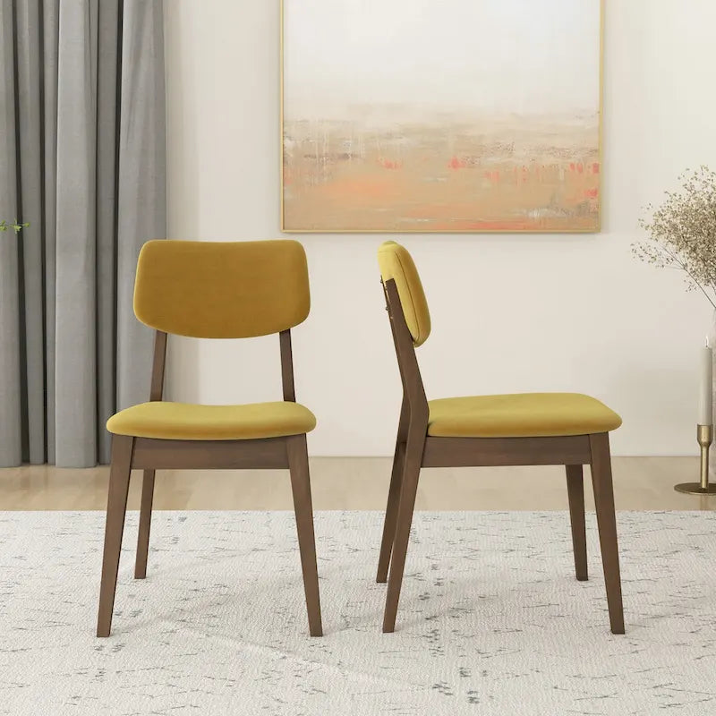 Mid-Century Velvet Dining Chair (Set of 2)