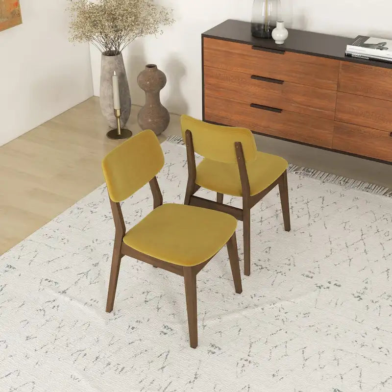 Mid-Century Velvet Dining Chair (Set of 2)