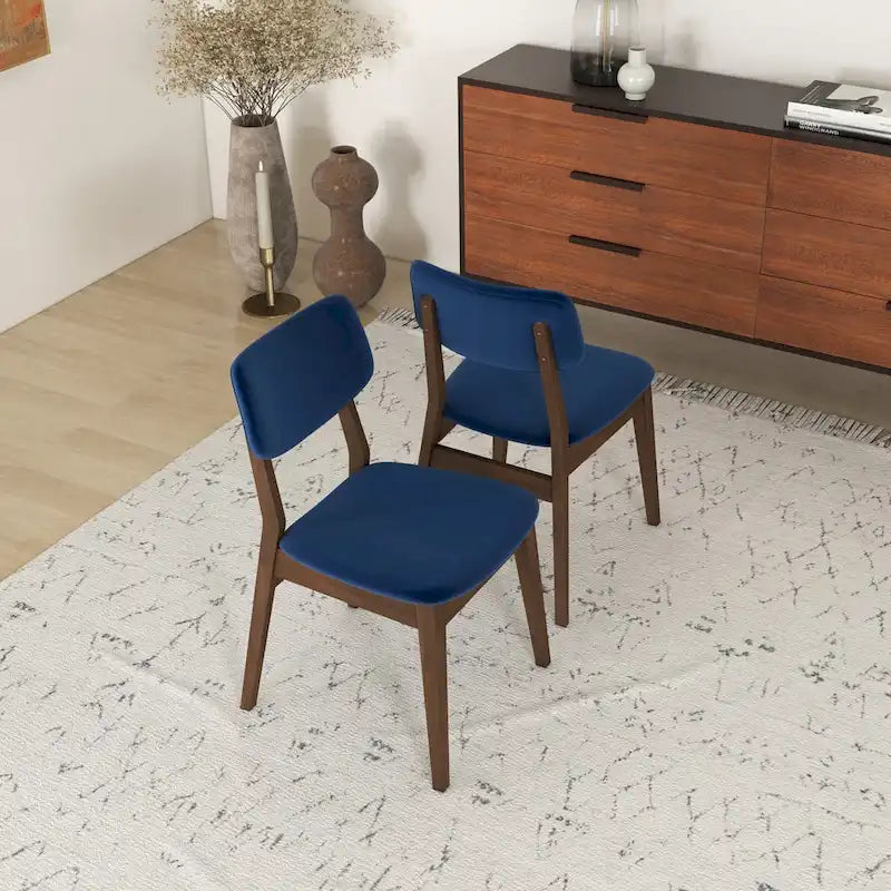 Mid-Century Velvet Dining Chair (Set of 2)