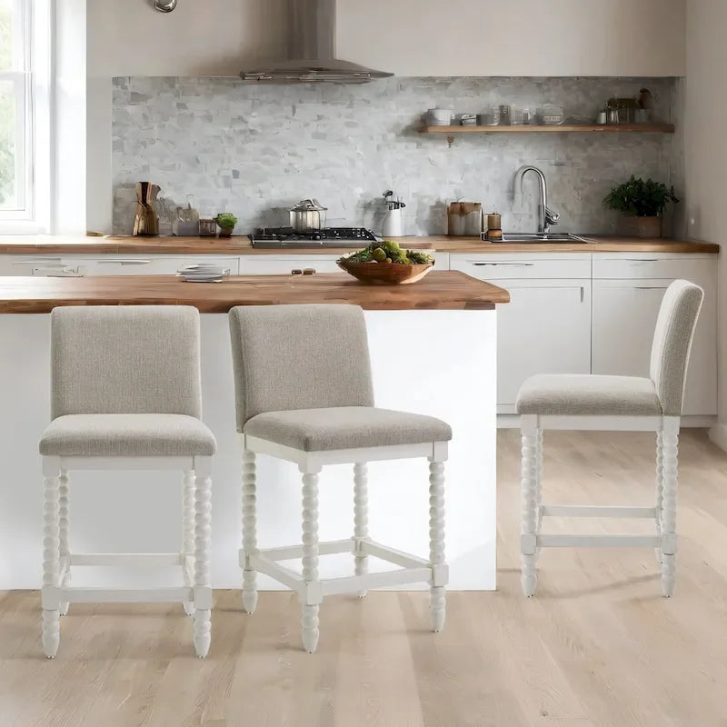 Chenille 26H Spindle Legs Counter Stool