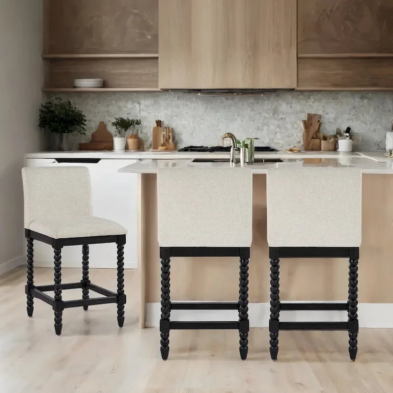 Chenille 26H Spindle Legs Counter Stool