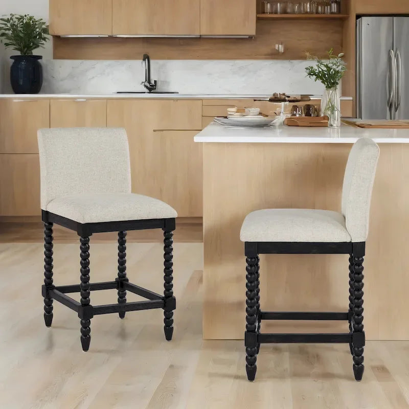 Chenille 26H Spindle Legs Counter Stool