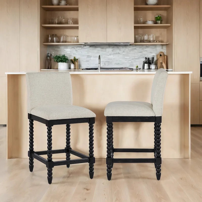 Chenille 26H Spindle Legs Counter Stool