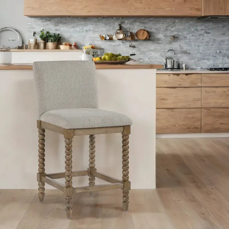 Chenille 26H Spindle Legs Counter Stool