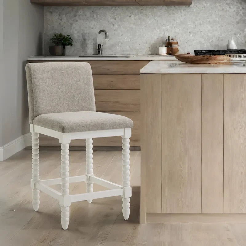Chenille 26H Spindle Legs Counter Stool