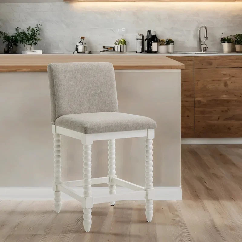 Chenille 26H Spindle Legs Counter Stool