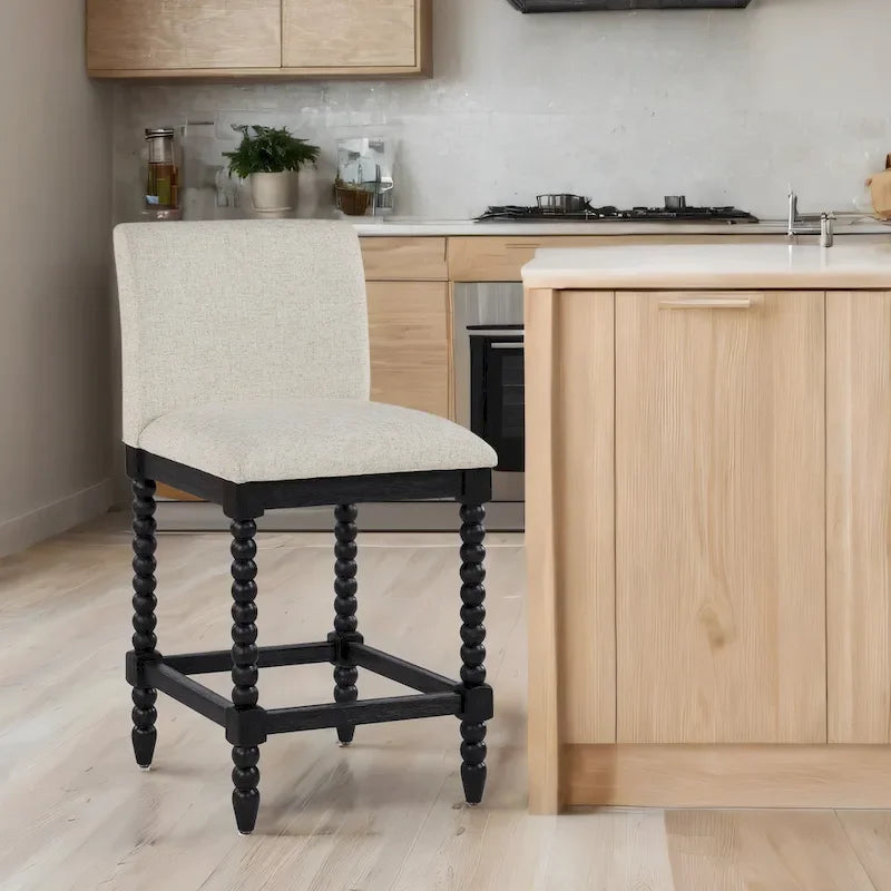 Chenille 26H Spindle Legs Counter Stool