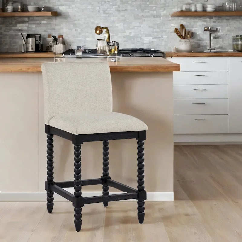 Chenille 26H Spindle Legs Counter Stool