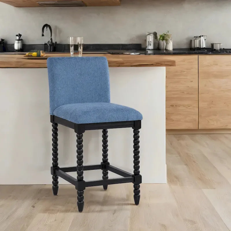 Chenille 26H Spindle Legs Counter Stool