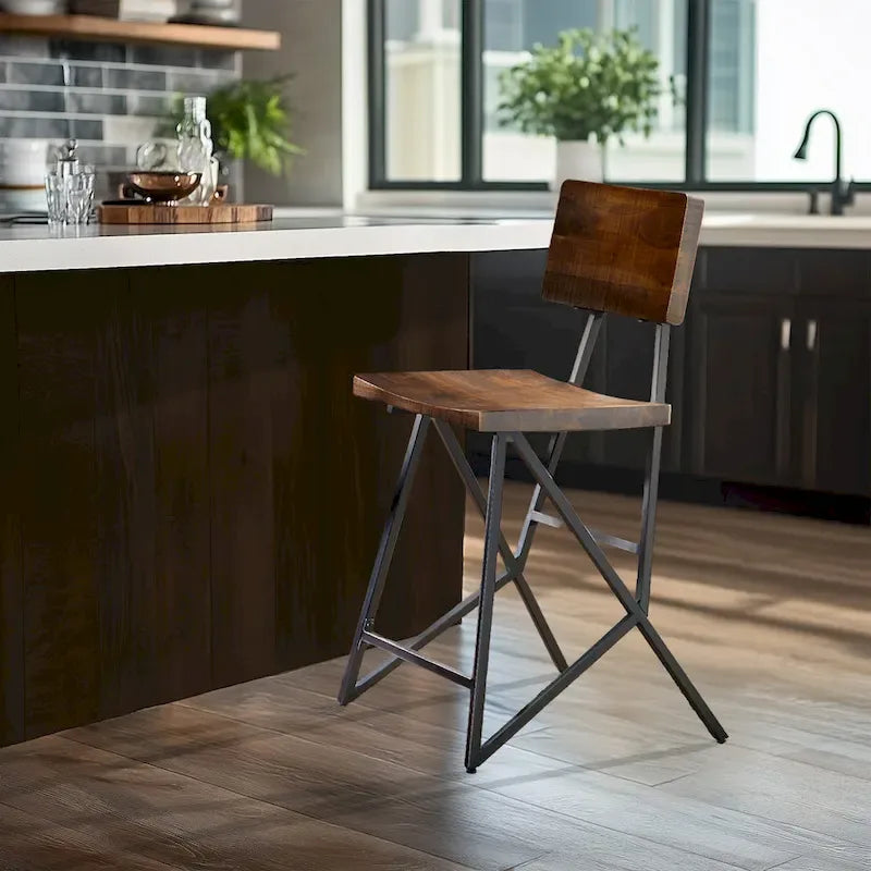 INK+IVY Trestle Counter Stool