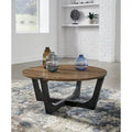 Signature Design by Ashley Hanneforth Brown/Black Coffee Table - 44W x 44D x 19H