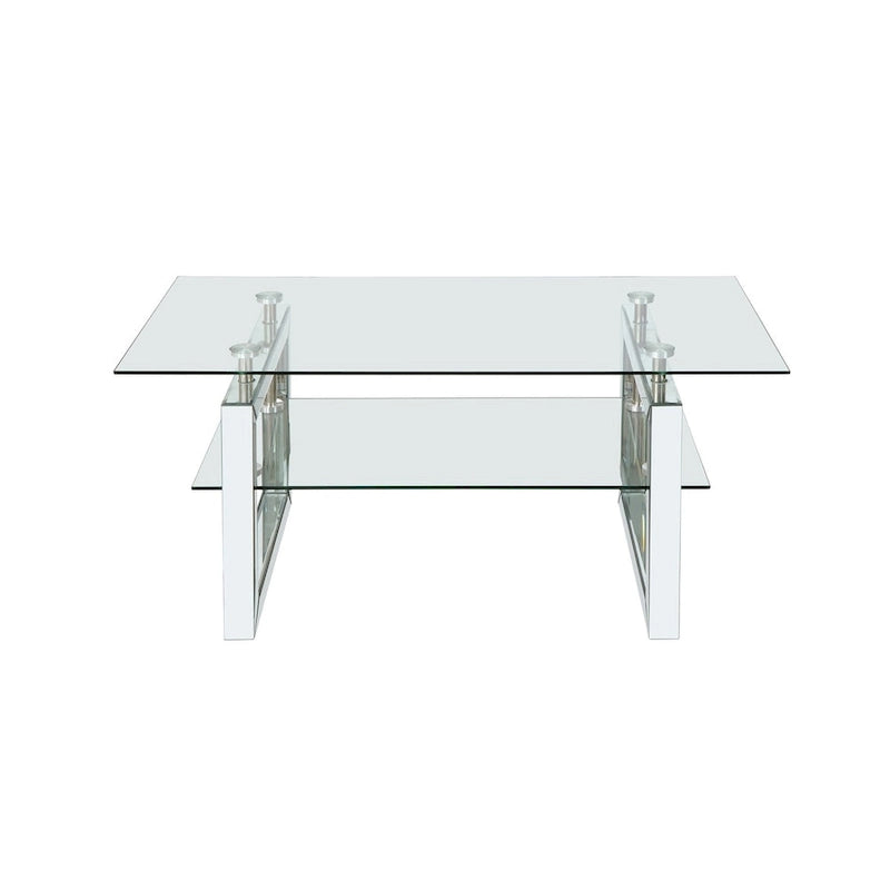 Transparent tempered glass coffee table, coffee table