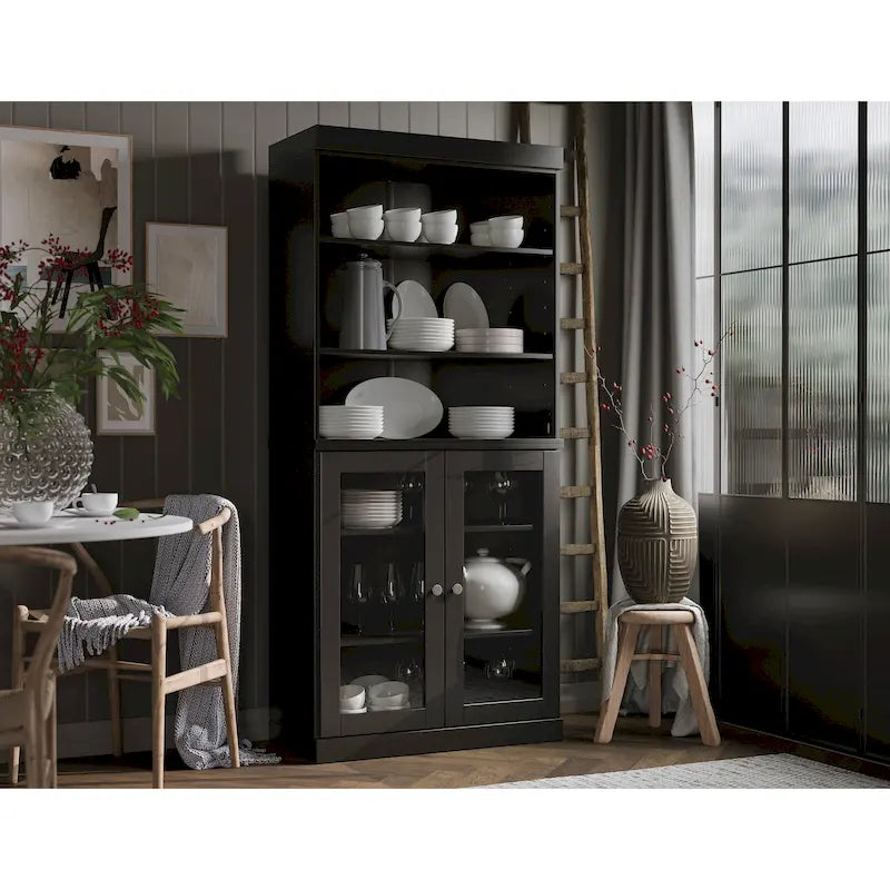 100% Solid Wood 32 Kitchen Pantry Cabinet with 2 Doors by Palace Imports