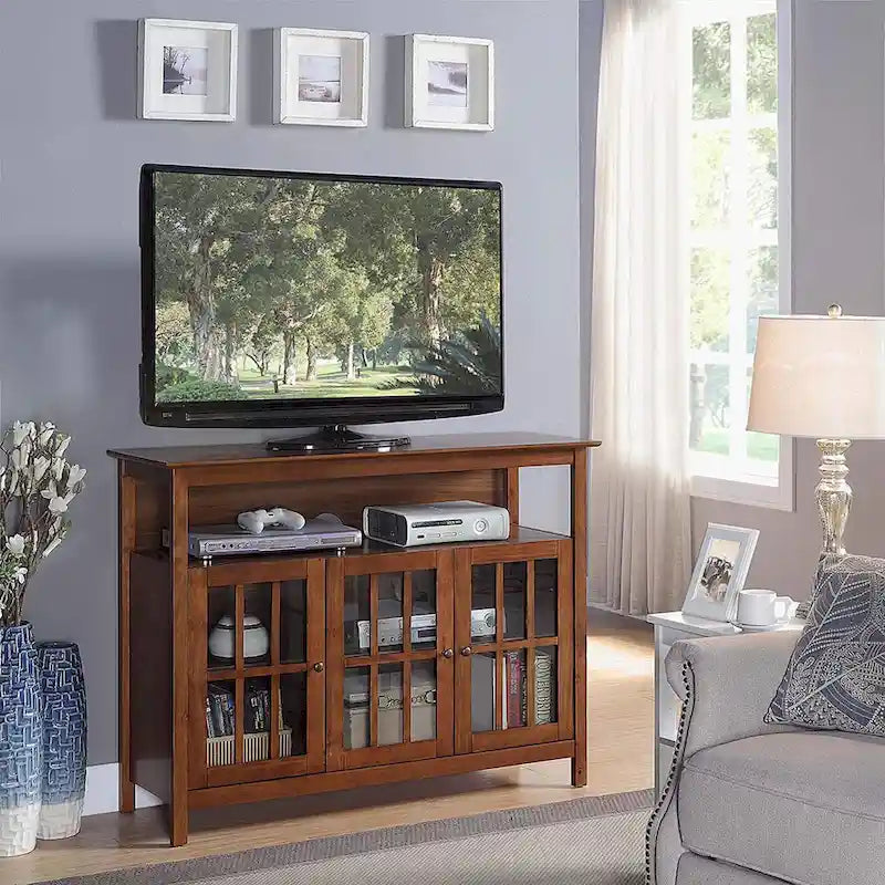 Convenience Concepts Big Sur Deluxe TV Stand with Storage Cabinets and Shelf for TVs up to 55 Inches