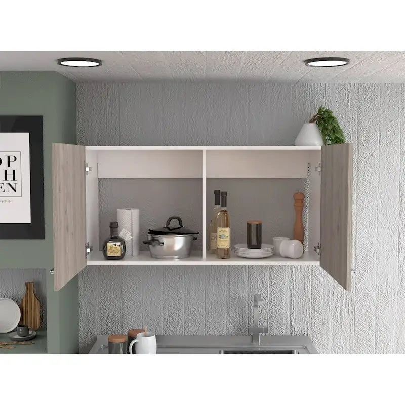 TUHOME Napoles Double Door Wall-Mounted Storage Cabinet - N/A
