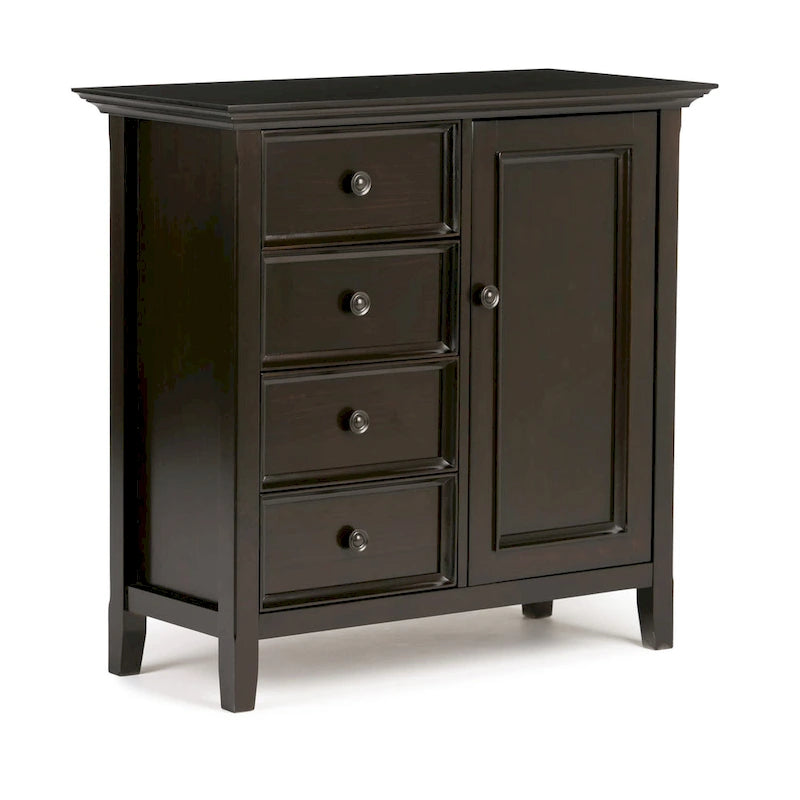 WYNDENHALL Halifax SOLID WOOD 37 inch Wide Transitional Medium Storage Cabinet - 37w x 17d x 36 h