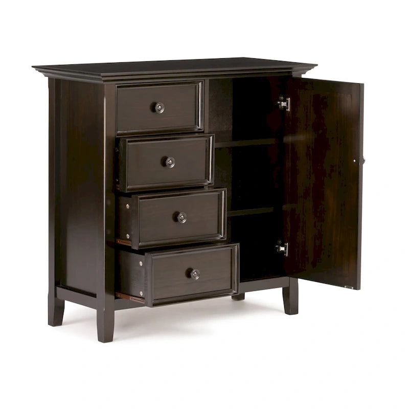 WYNDENHALL Halifax SOLID WOOD 37 inch Wide Transitional Medium Storage Cabinet - 37w x 17d x 36 h