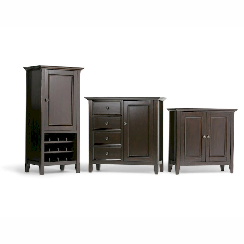WYNDENHALL Halifax SOLID WOOD 37 inch Wide Transitional Medium Storage Cabinet - 37w x 17d x 36 h