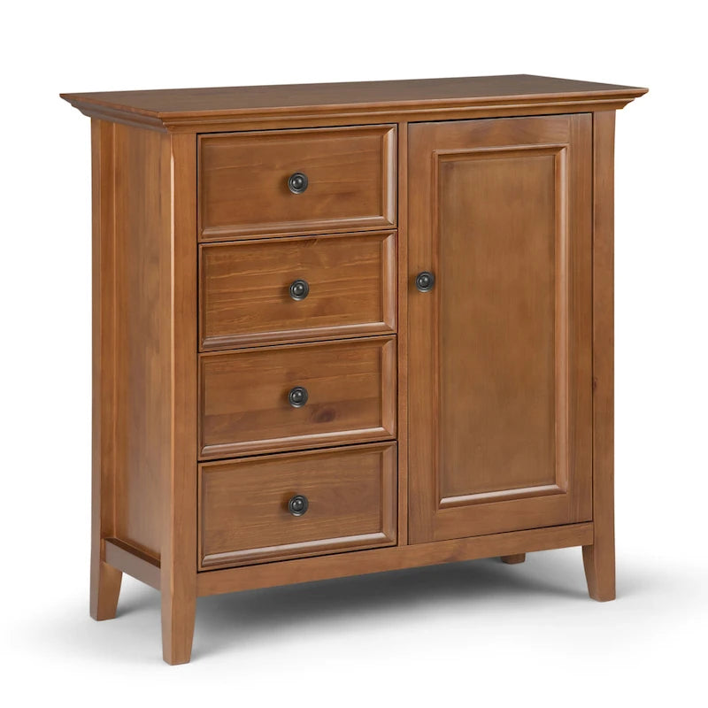 WYNDENHALL Halifax SOLID WOOD 37 inch Wide Transitional Medium Storage Cabinet - 37w x 17d x 36 h