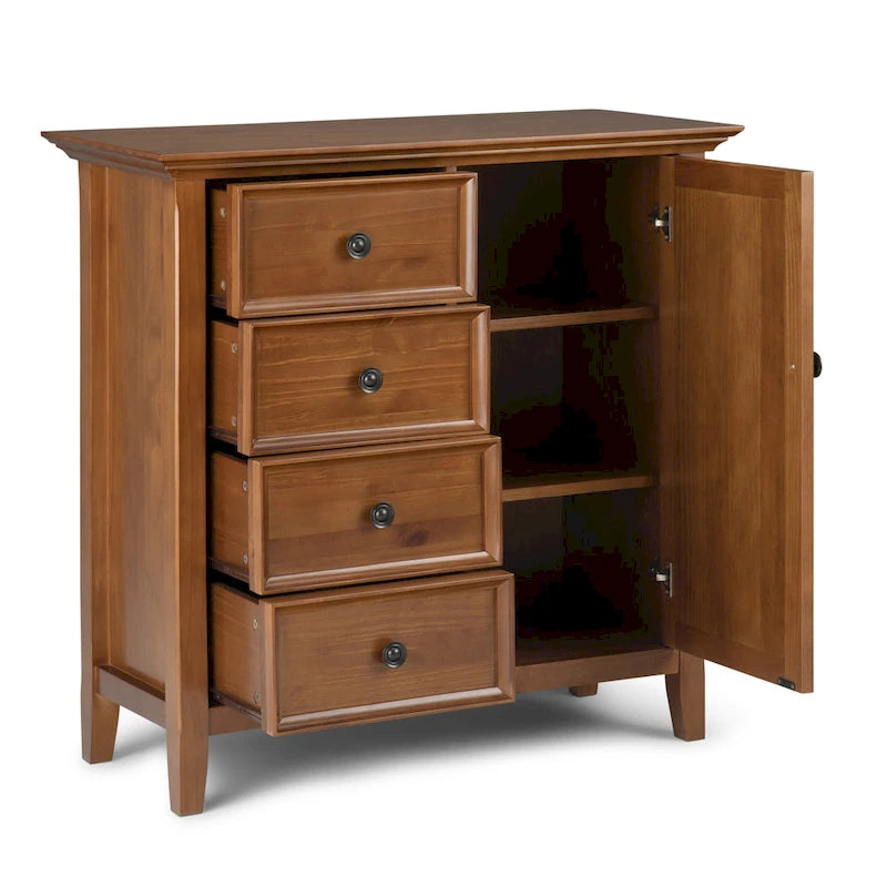 WYNDENHALL Halifax SOLID WOOD 37 inch Wide Transitional Medium Storage Cabinet - 37w x 17d x 36 h