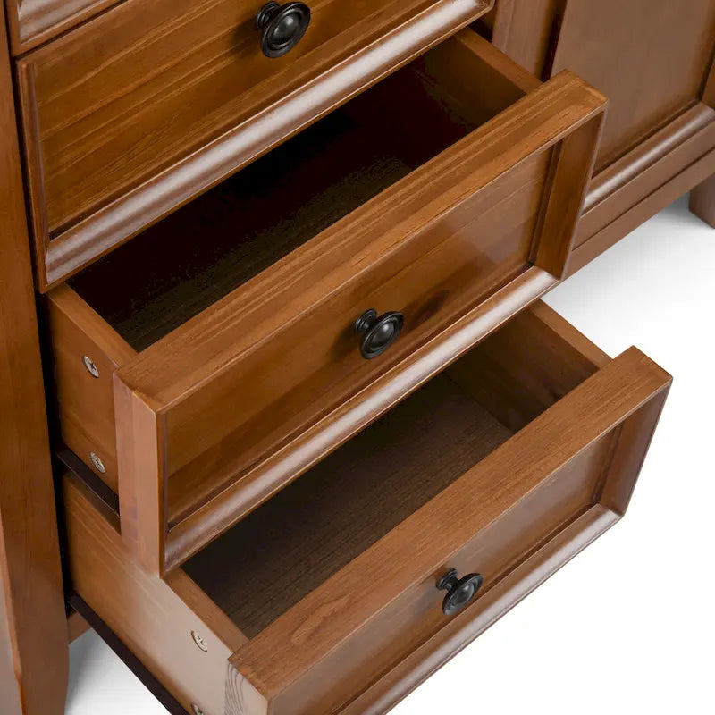 WYNDENHALL Halifax SOLID WOOD 37 inch Wide Transitional Medium Storage Cabinet - 37w x 17d x 36 h